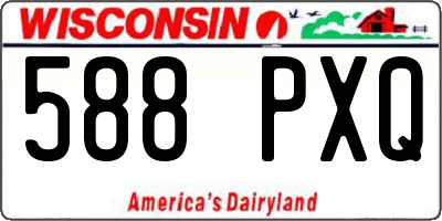 WI license plate 588PXQ