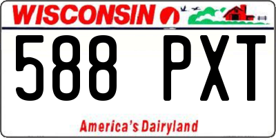 WI license plate 588PXT