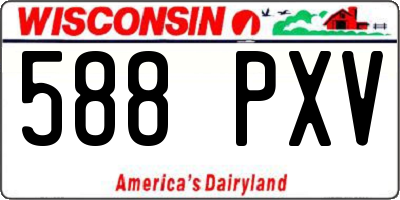 WI license plate 588PXV