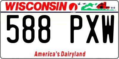 WI license plate 588PXW