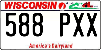 WI license plate 588PXX