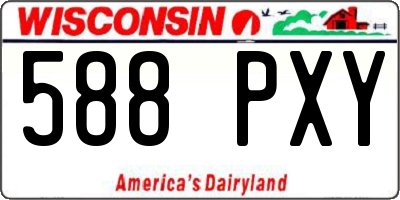 WI license plate 588PXY