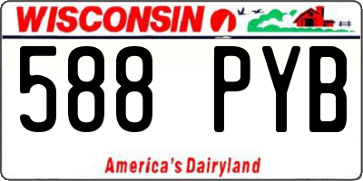 WI license plate 588PYB