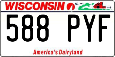 WI license plate 588PYF