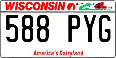 WI license plate 588PYG