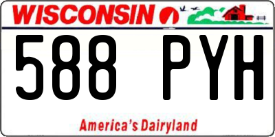 WI license plate 588PYH