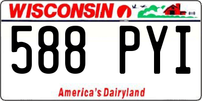 WI license plate 588PYI