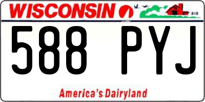 WI license plate 588PYJ