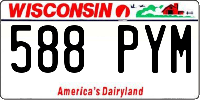 WI license plate 588PYM