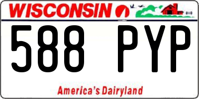 WI license plate 588PYP