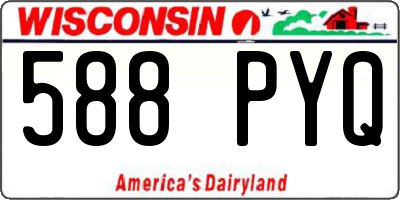 WI license plate 588PYQ