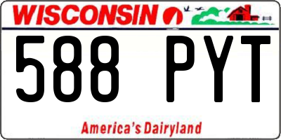 WI license plate 588PYT