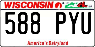 WI license plate 588PYU