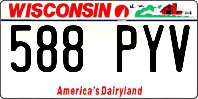 WI license plate 588PYV