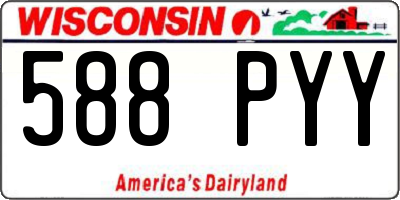 WI license plate 588PYY