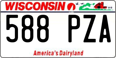 WI license plate 588PZA