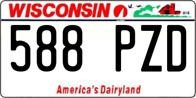 WI license plate 588PZD