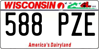 WI license plate 588PZE
