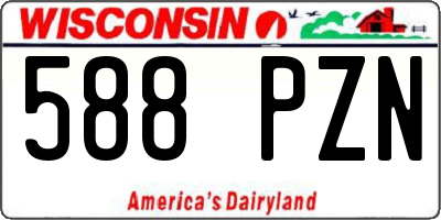 WI license plate 588PZN