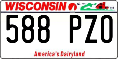 WI license plate 588PZO