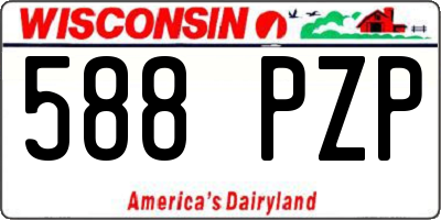 WI license plate 588PZP