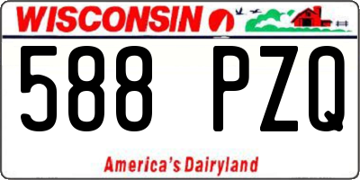 WI license plate 588PZQ