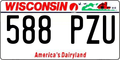 WI license plate 588PZU