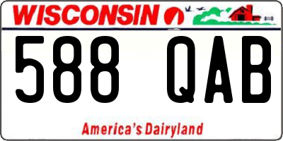 WI license plate 588QAB