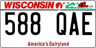 WI license plate 588QAE