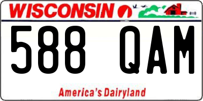 WI license plate 588QAM