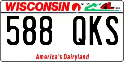 WI license plate 588QKS
