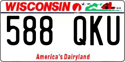 WI license plate 588QKU