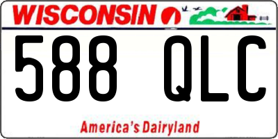 WI license plate 588QLC