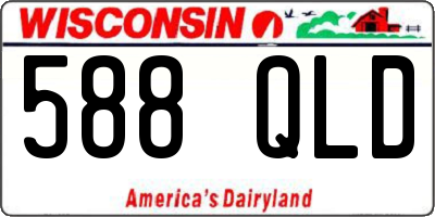WI license plate 588QLD