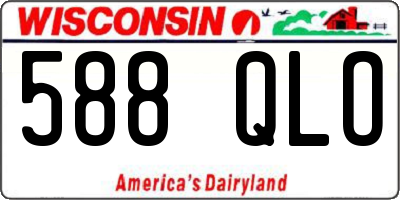 WI license plate 588QLO