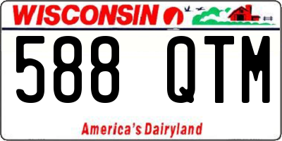 WI license plate 588QTM