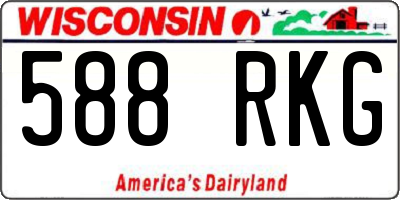 WI license plate 588RKG
