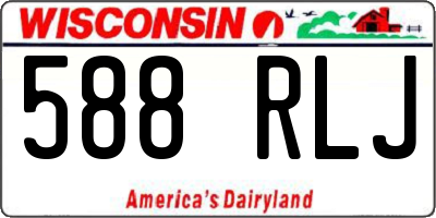 WI license plate 588RLJ