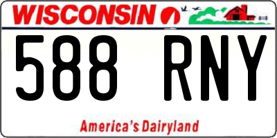 WI license plate 588RNY