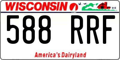 WI license plate 588RRF