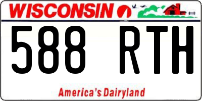 WI license plate 588RTH