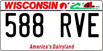 WI license plate 588RVE