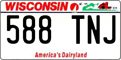 WI license plate 588TNJ