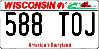 WI license plate 588TOJ