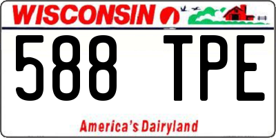 WI license plate 588TPE