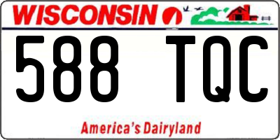 WI license plate 588TQC
