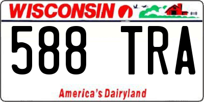 WI license plate 588TRA