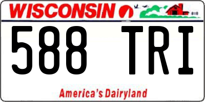 WI license plate 588TRI