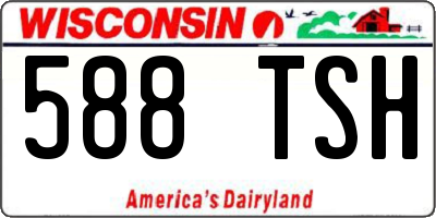 WI license plate 588TSH