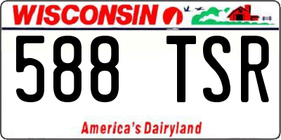 WI license plate 588TSR